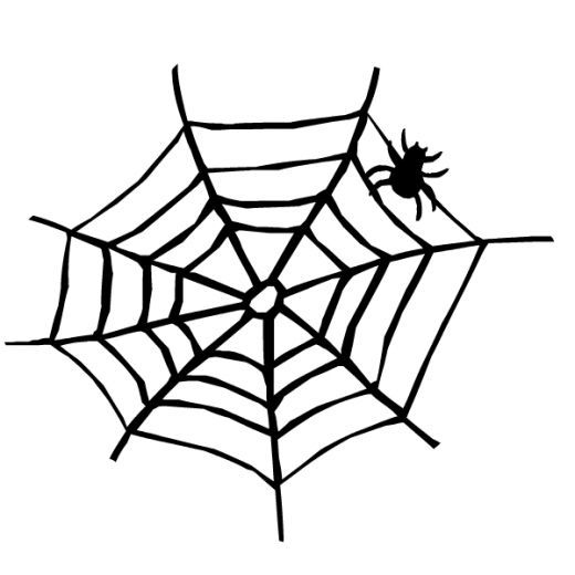 Black and white spider web clipart - ClipartFox