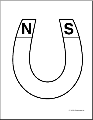 Magnet clipart black and white