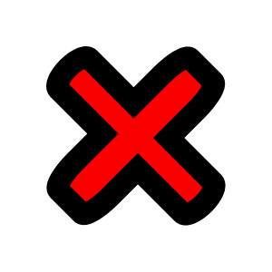 Clipart x mark