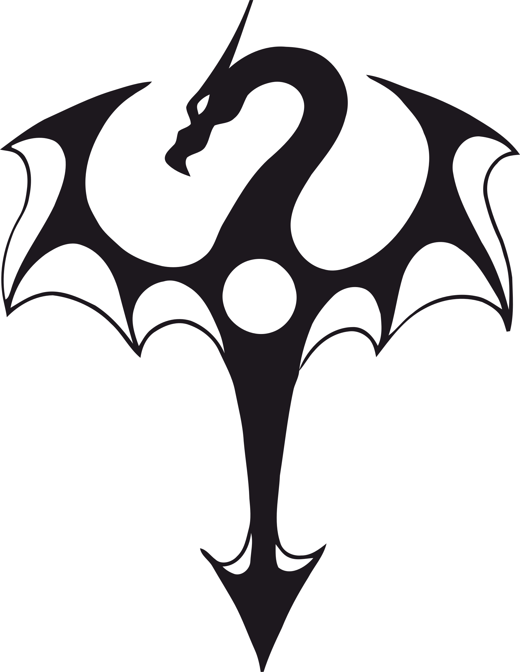 Clipart - Tribal Dragon 41