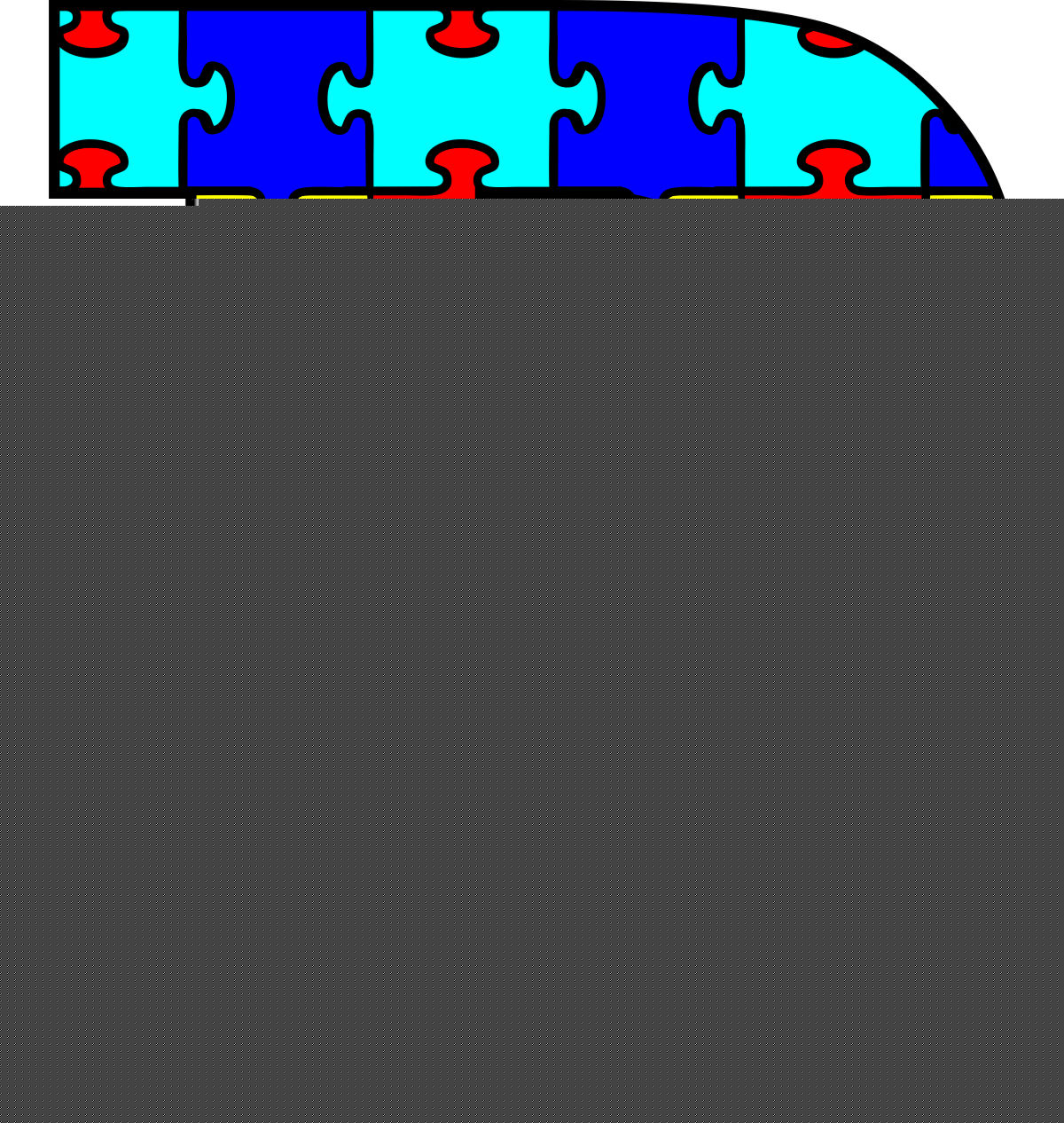 Autism Puzzle Wall Letter Decals | Potty Training Concepts