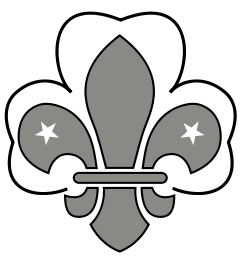 WikiProject Scouting fleur-de-lis greyscale.svg