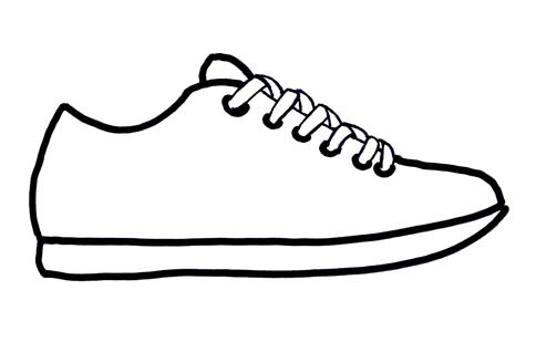 Outline Of A Running Shoe - ClipArt Best