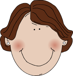 Middle Aged Woman Brown Hair clip art Free Vector