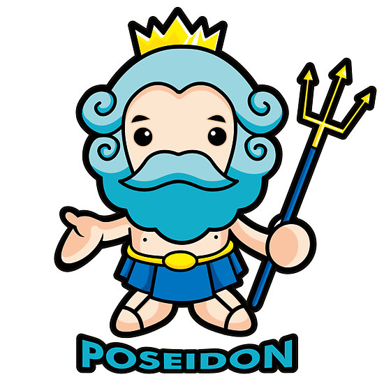 The sea and the water god Poseidon" by Boians | Redbubble