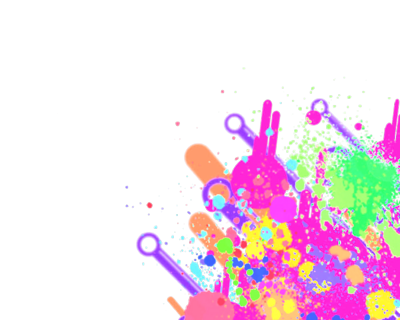 Painting Kitty: Paint Splatter Default Purple Picture Wallpaper