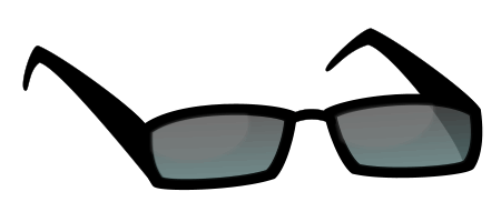 Drawing cartoon sunglasses