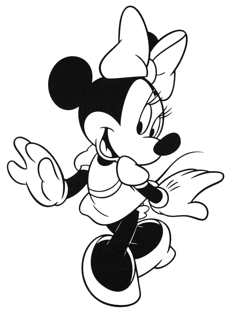 Free Printable Disney Minnie Mouse Cartoon Coloring Pages
