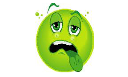 Cartoon Sick Face - Quoteko.