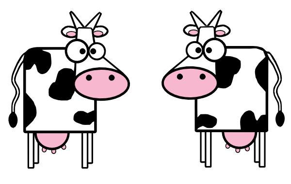 Cartoon Cows Clip Art - vector clip art online ...