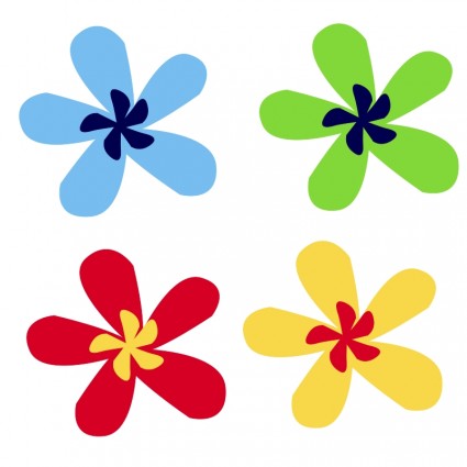 Rainbow Flower Wreath Vector clip art - Free vector for free download
