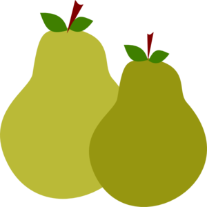 Pair Of Pears clip art - vector clip art online, royalty free ...
