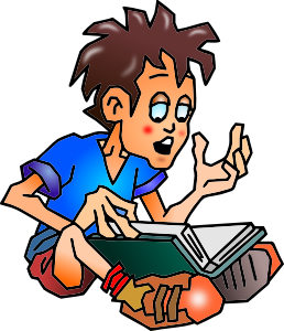 Education Student Reading clip art - vector clip art online ...