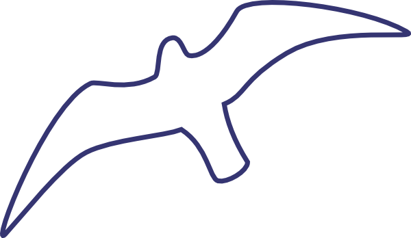 Seagull Outline Line Drawing Clip Art - vector clip ...