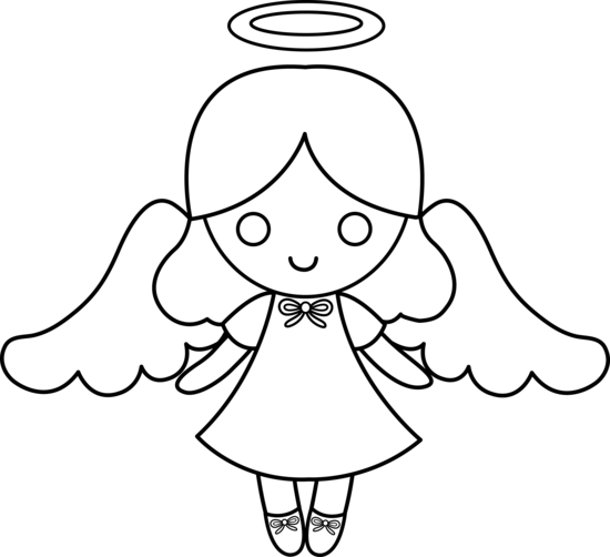 Angel Line Drawing