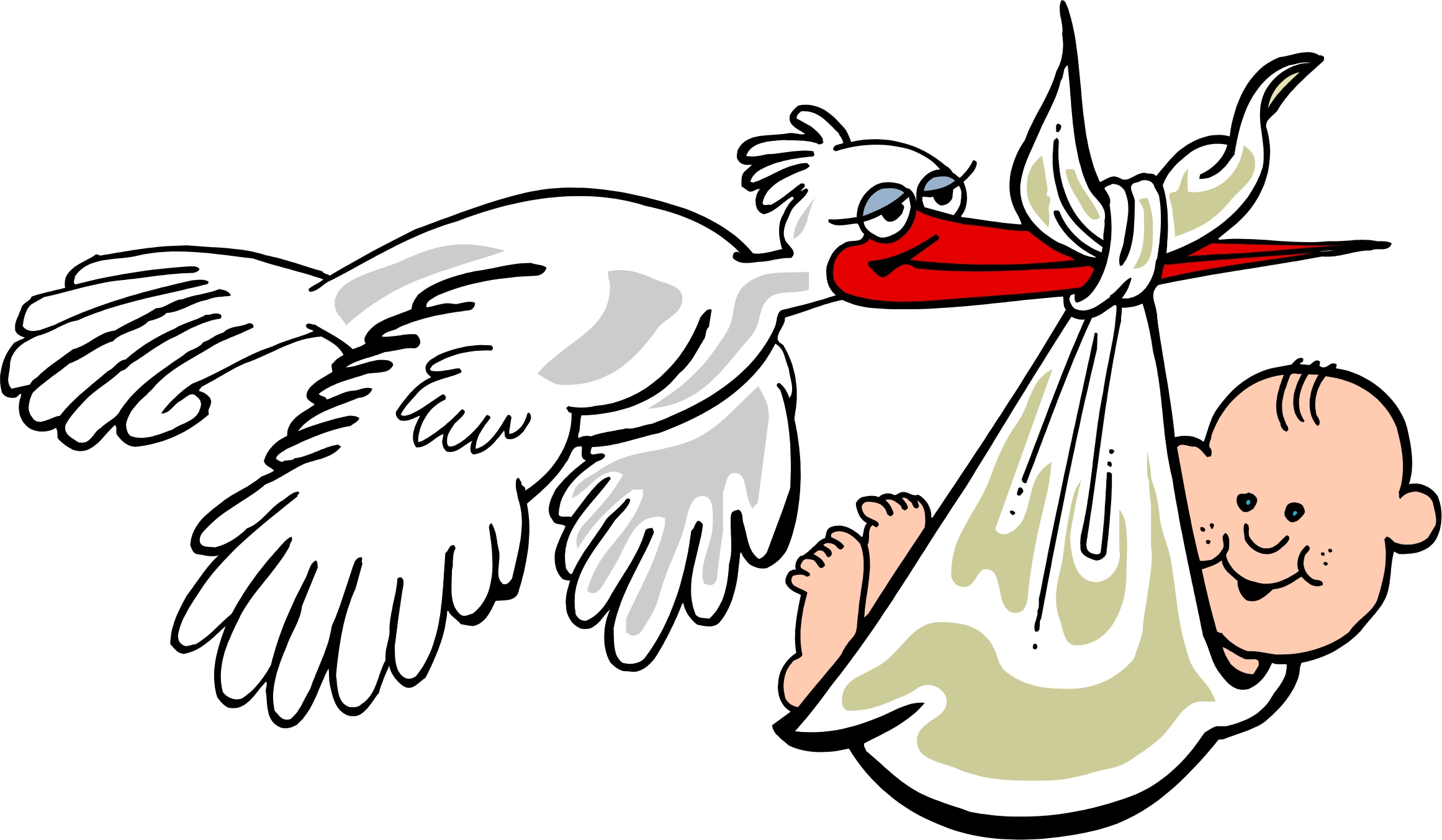 Stork Delivering Baby