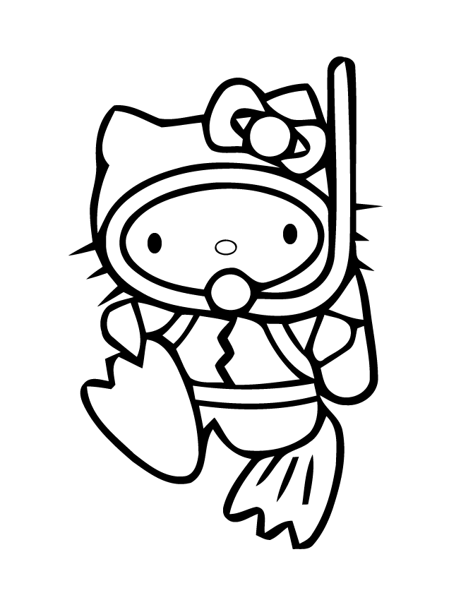 Scuba Diver Coloring Page - AZ Coloring Pages