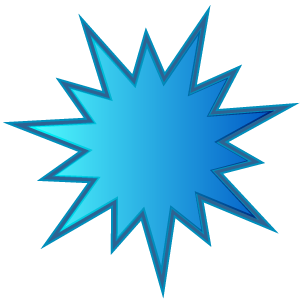 Blue Starburst Clipart