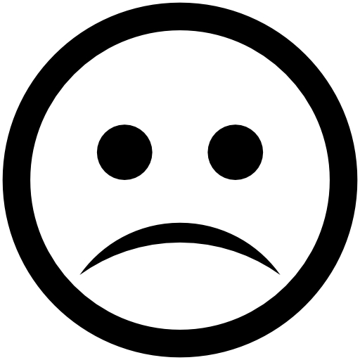 Black Sad Face Clipart