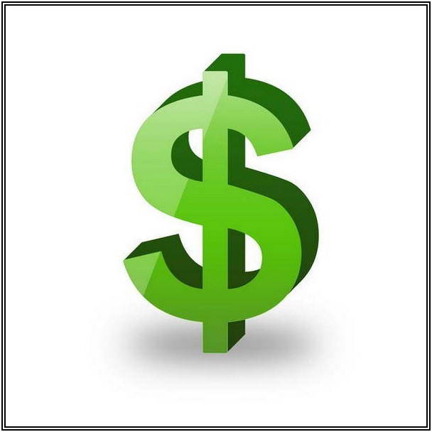 Dollar sign black money sign clipart image #17405