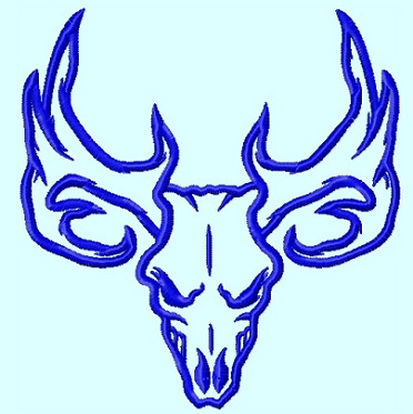 Pix For > Buck Skull Outline