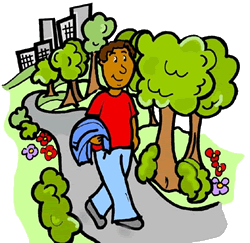 Walking in the Park Clipart - Free Clipart Images