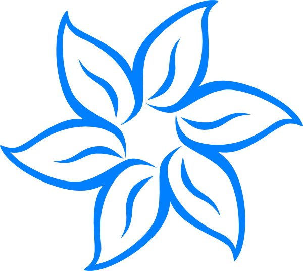 Blue Flower Border