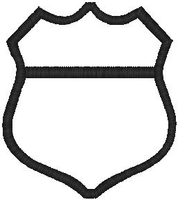 Outline Police Badge Makeup