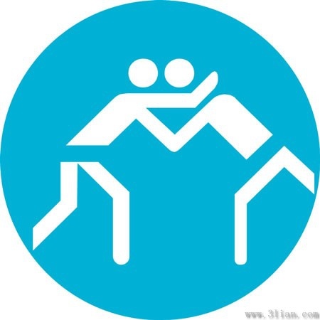 Wrestling icon vector Free vector in Adobe Illustrator ai ( .ai ...