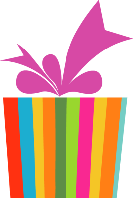 Birthday gift box clipart