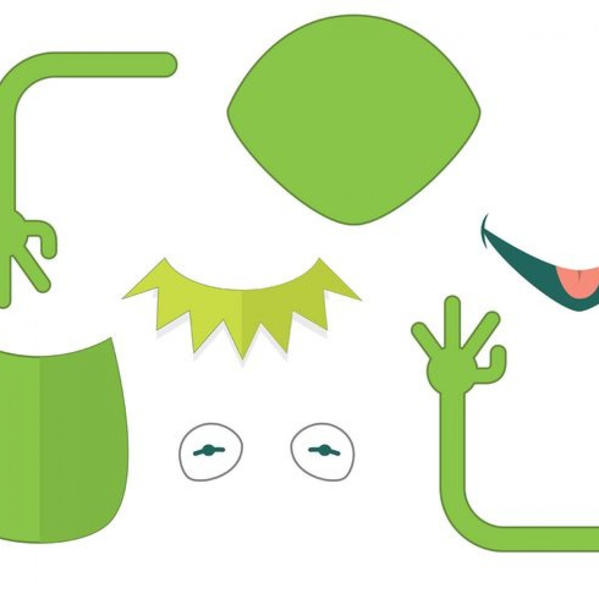 Free vector Kermit the Frog Vector Parts #23925 | My Graphic Hunt