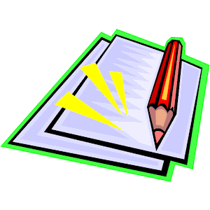 Pencil and paper clip art