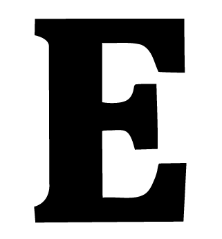 Black Greek Letter E Epsilon Wall Stickers Decals Graphics