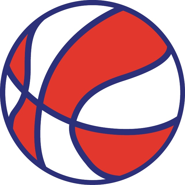 BASKETBALL RED AND WHITE STRIPES VECTOR - Download at Vectorportal