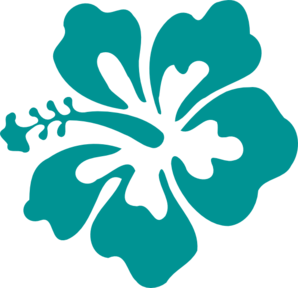 Hibiscus Teal Green Clip Art - vector clip art online ...