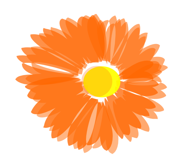 Blurry Orange Flower Clip Art - vector clip art ...