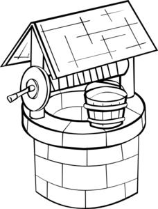 Well Black And White Clipart