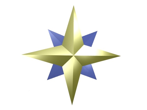 3d model compass rose