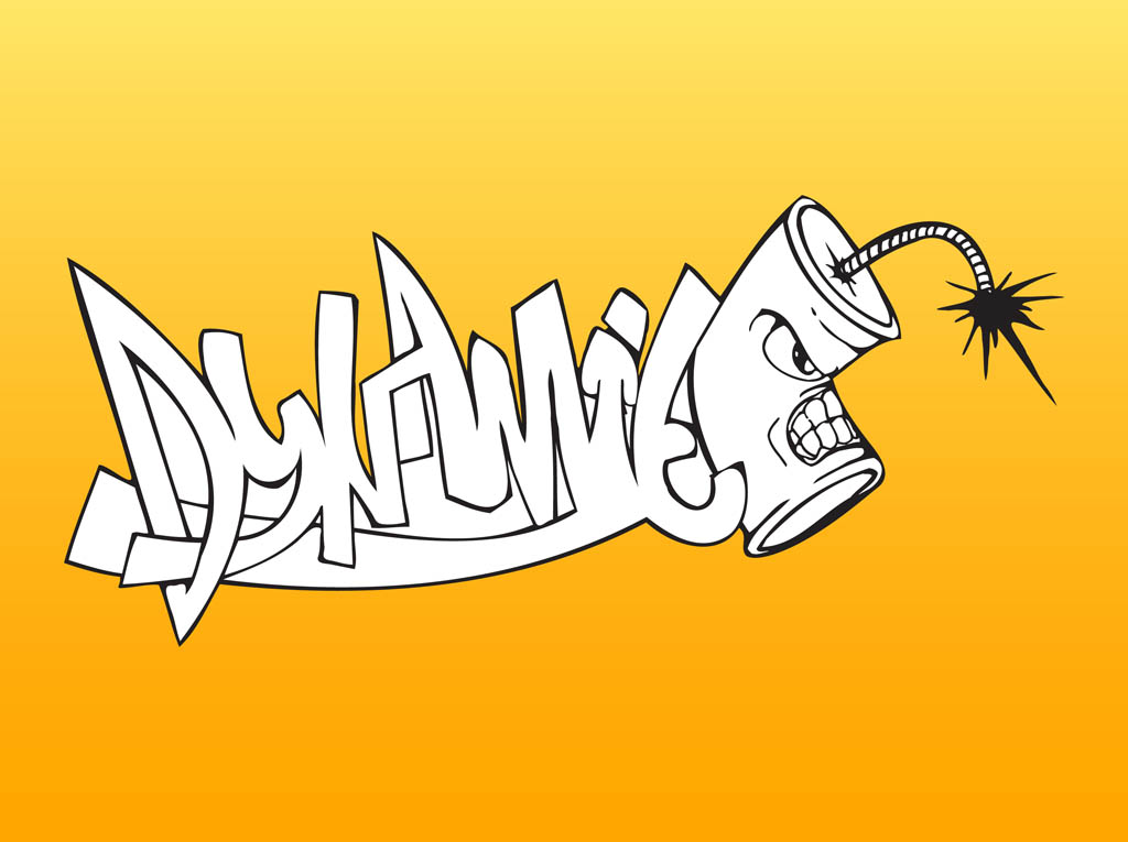 Street art and underground culture vector footage of a graffiti piece