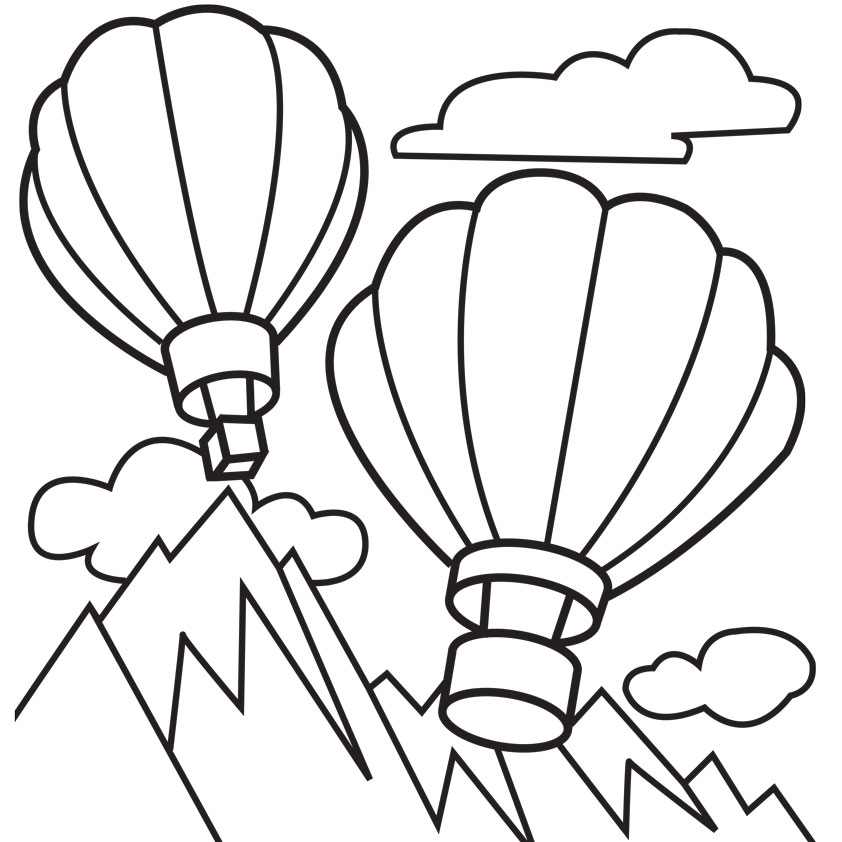 Printable Hot Air Balloon Coloring Pages | Free coloring pages for ...