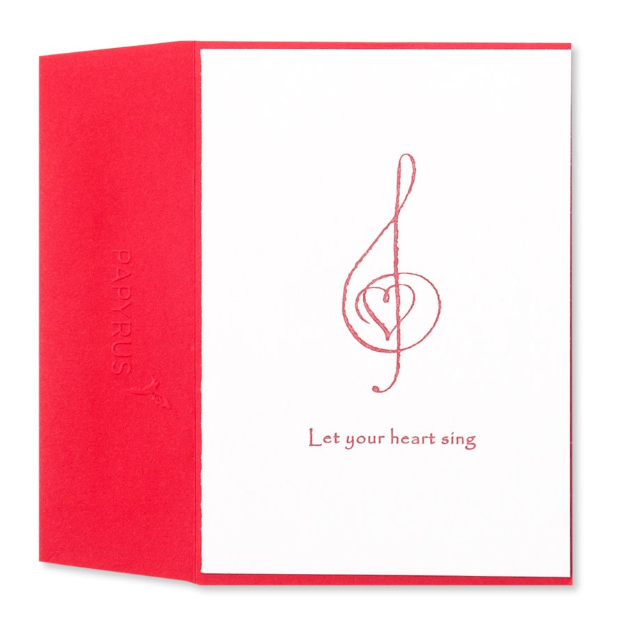 Heart-Shaped Music Note Letterpress