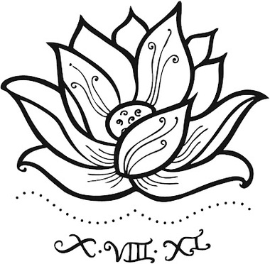 Lotus Line Drawing Clipart - Free to use Clip Art Resource