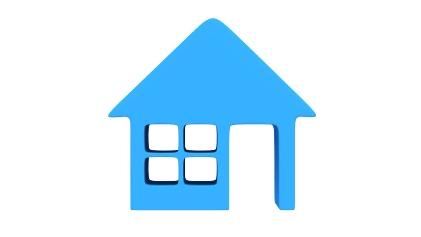 House Icon Rotate Animation. Seamless Looping HD Video Clip. Real ...