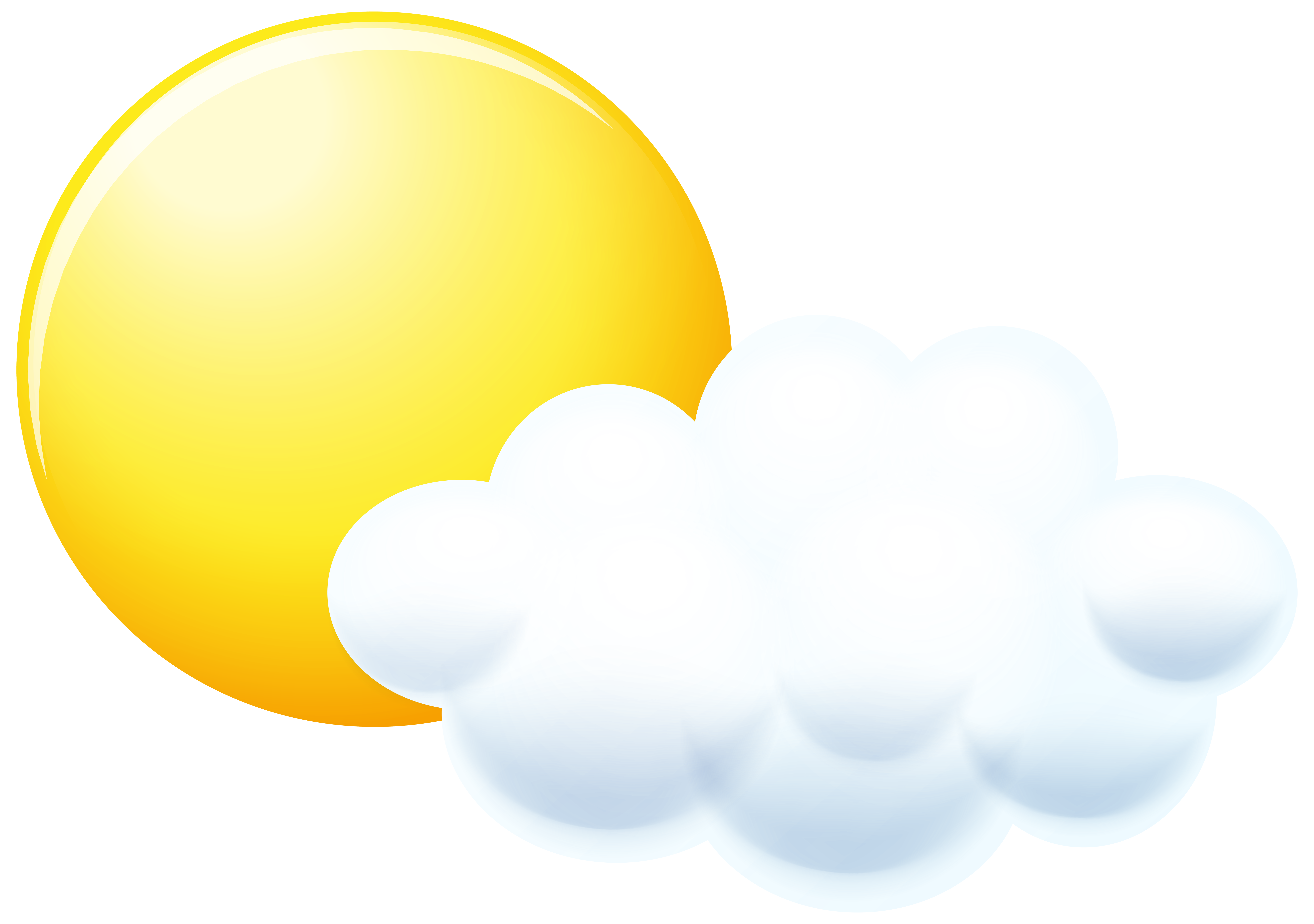 Sun and Cloud Clip Art PNG Image