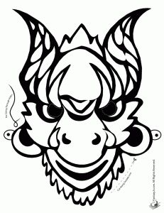 Colors, New Year's and Dragon mask