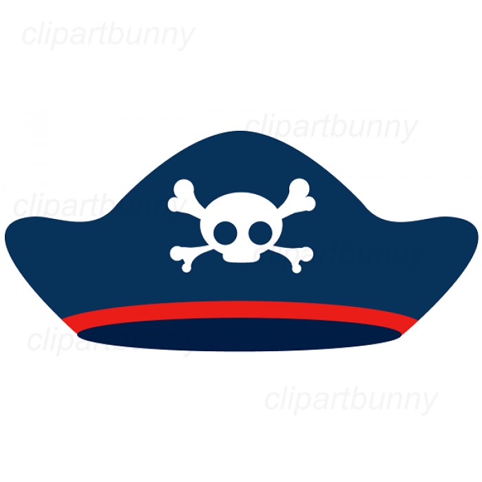 Pirate Hat With Skull and Bones Cuttable SVG and Printable PNG File