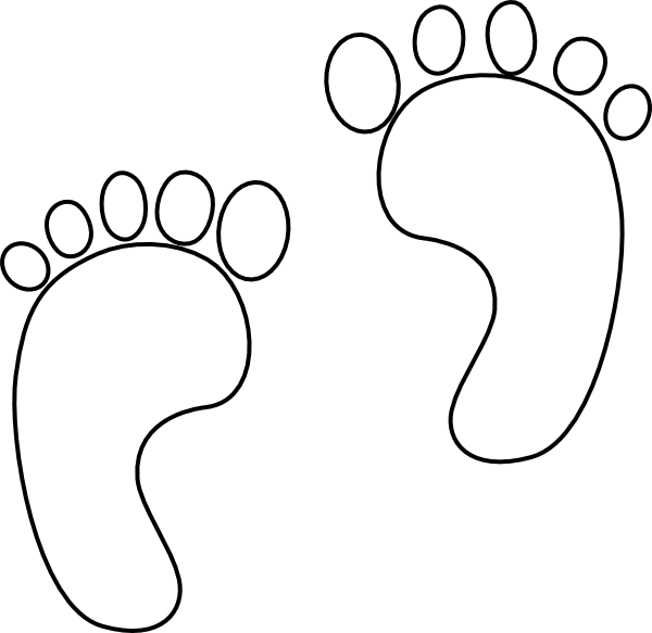 Footprint template clipart