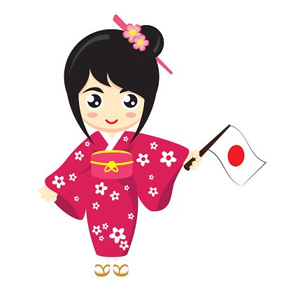 Japanese girl clipart