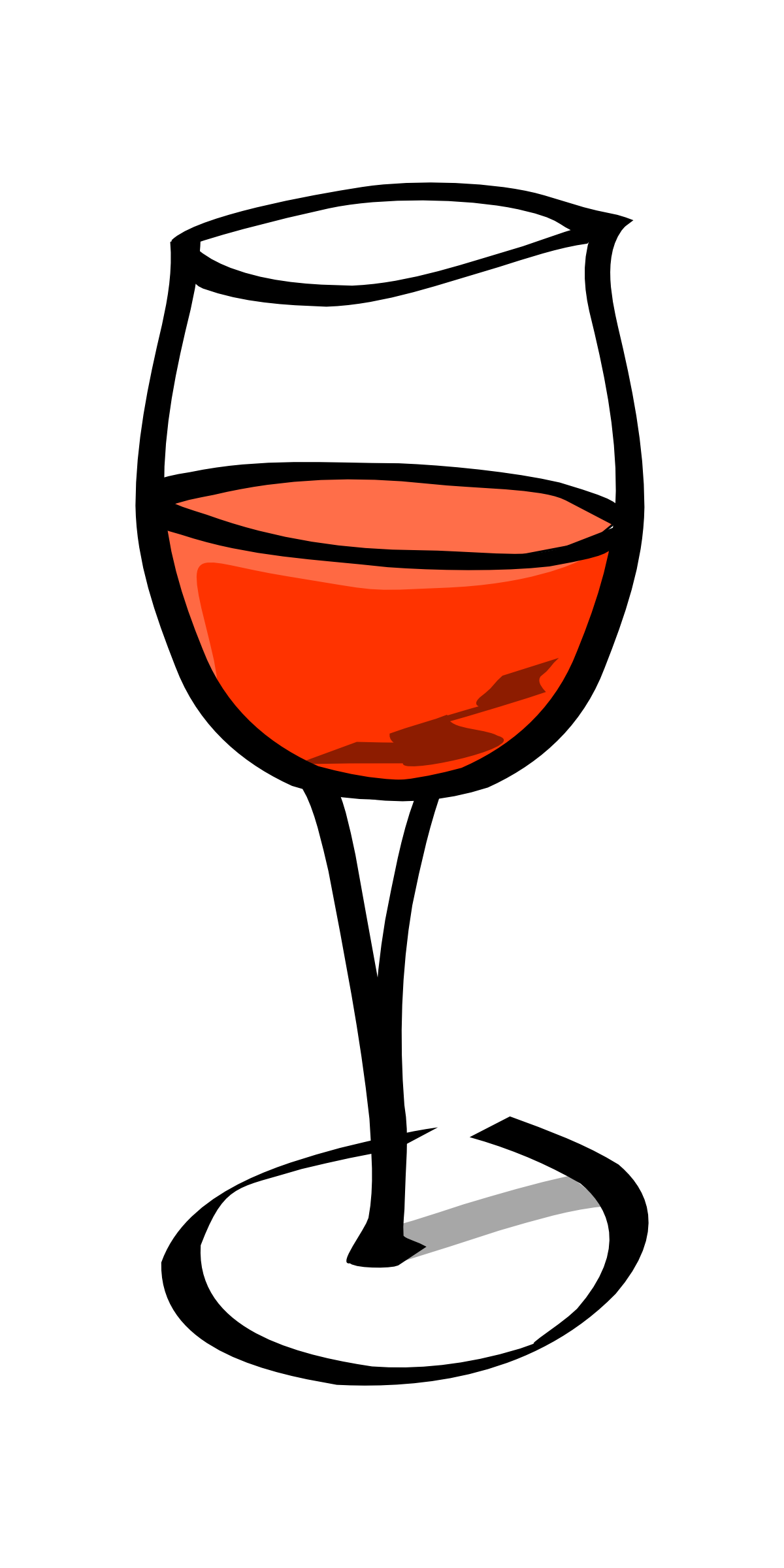 Spilling wine glass clipart