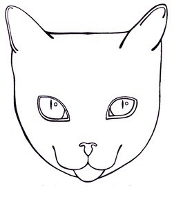 Cat Face Coloring Page. cheshire cat face colouring pages ...